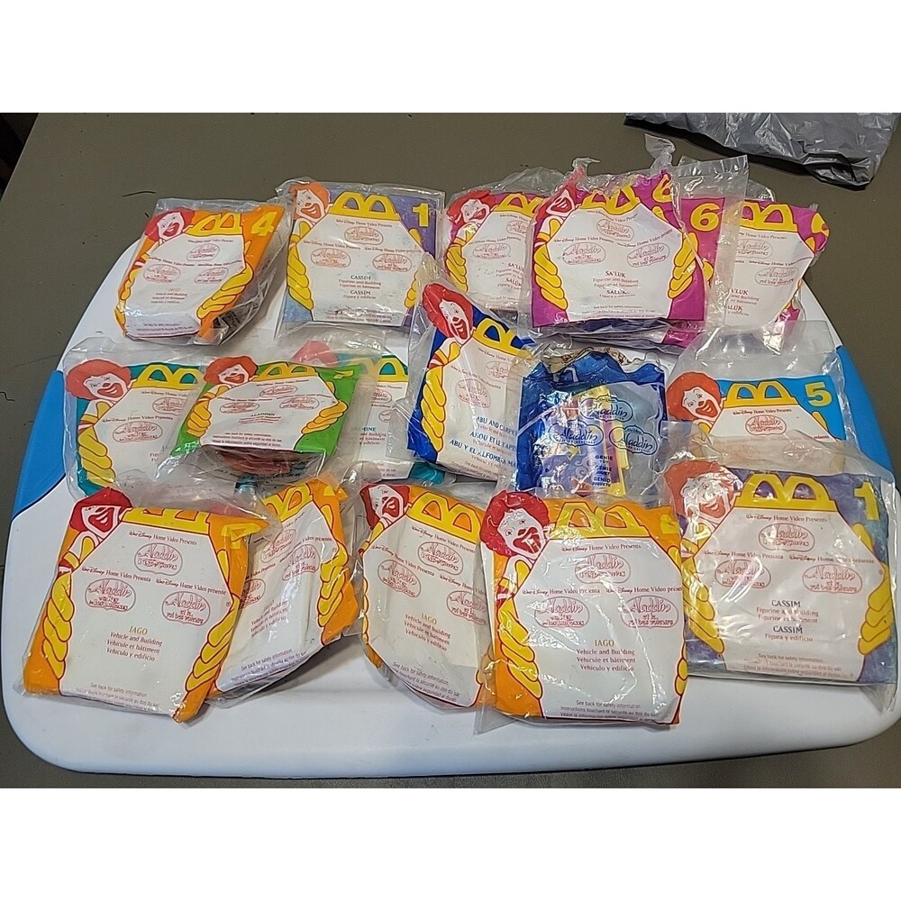 Disney McDonalds Happy Meal Aladdin Toys huge‎ lot